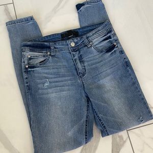 Tinsel denim couture